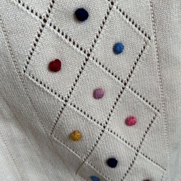 Maison Me Pom Pom Cardigan Sweater XS - Picture 6 of 7